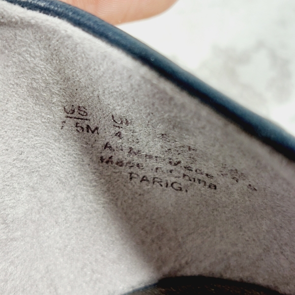 NEW Life Stride Parigi Navy Leather Slip On Heeled Pumps B593 - Picture 10 of 12